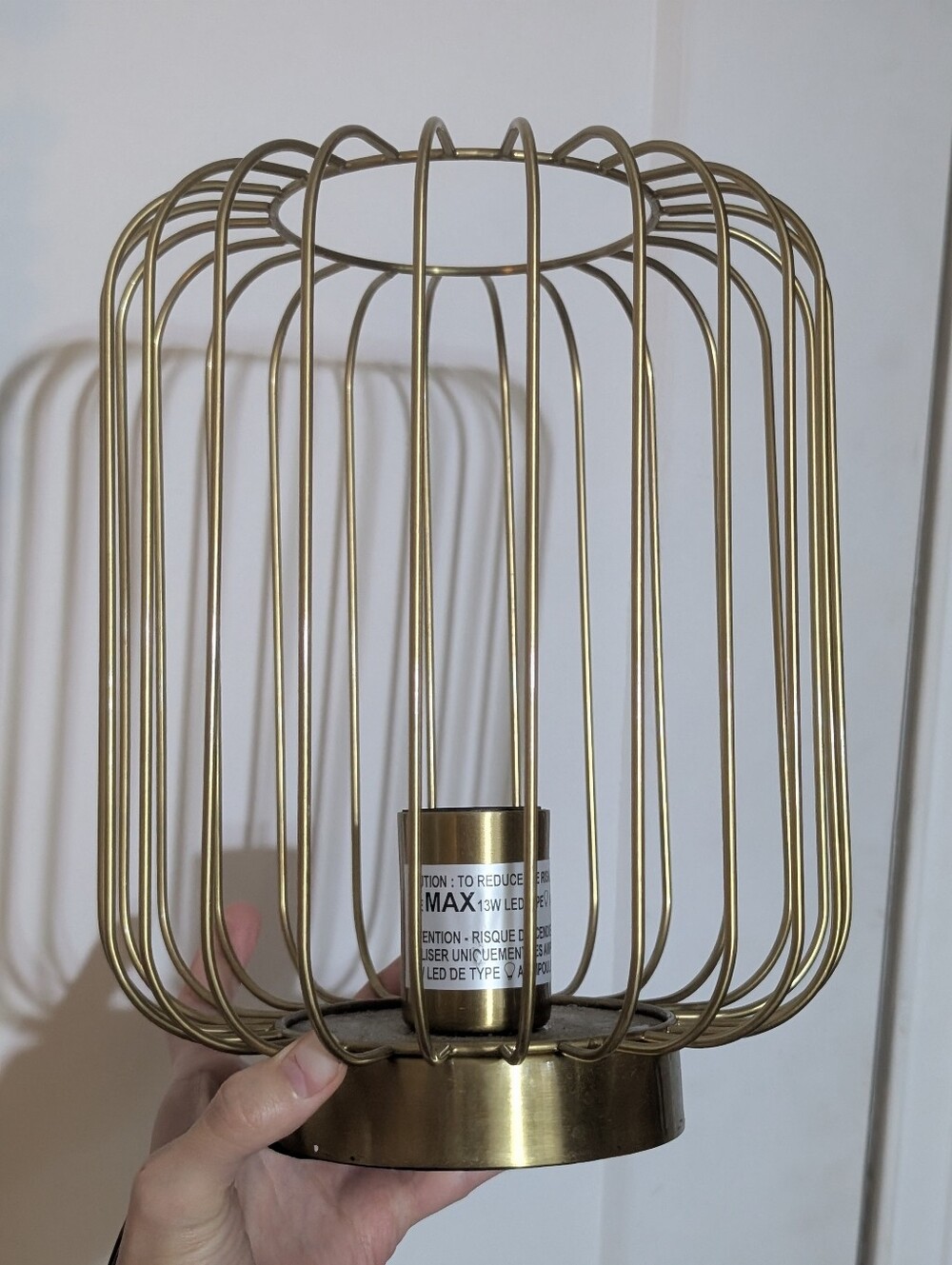 IKEA Brass Gold Cage Lantern - Gold Finish